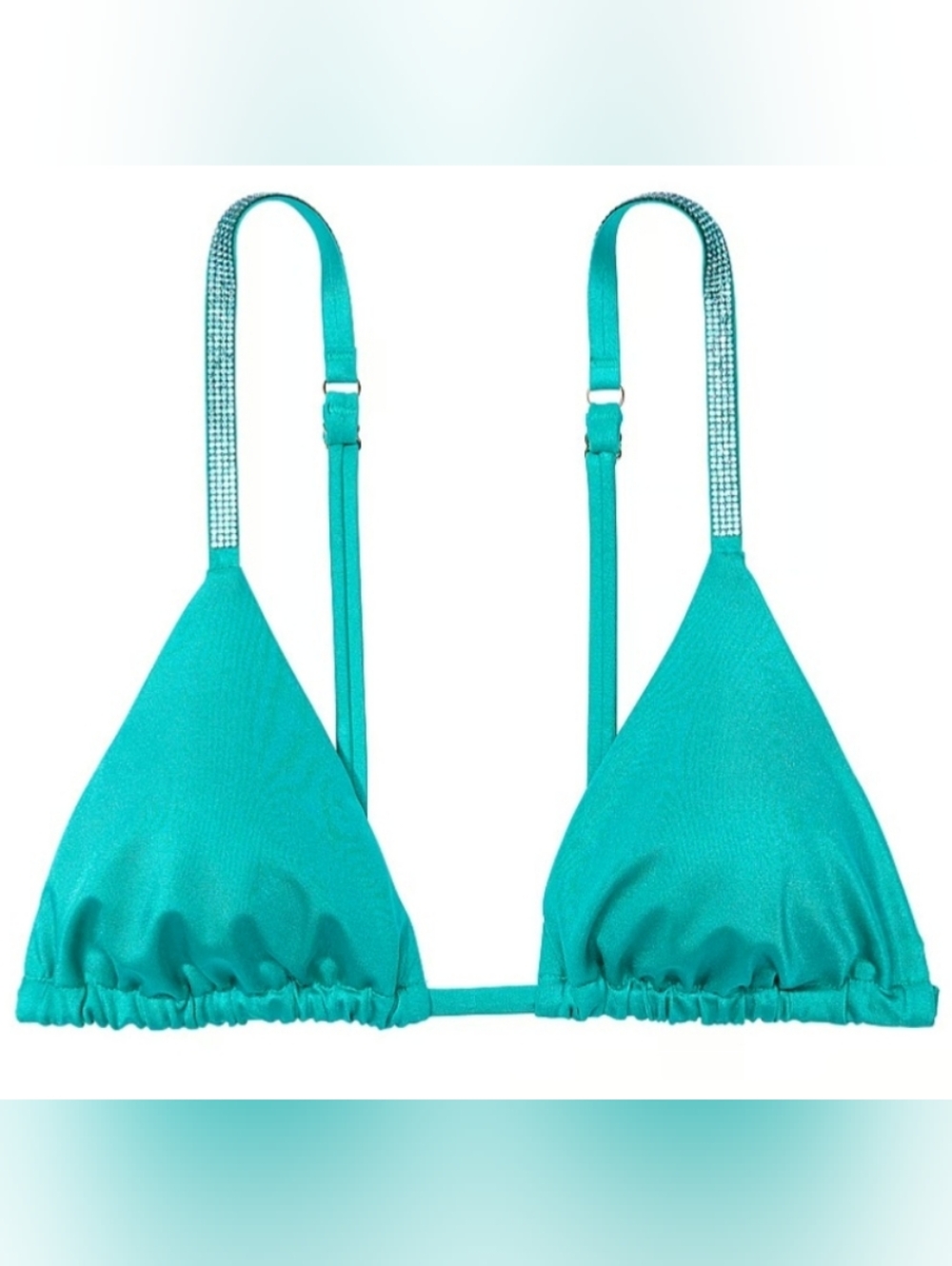 S M L XL XXL Victoria's Secret Shine Strap Triangle Bikini Top Capri Sea